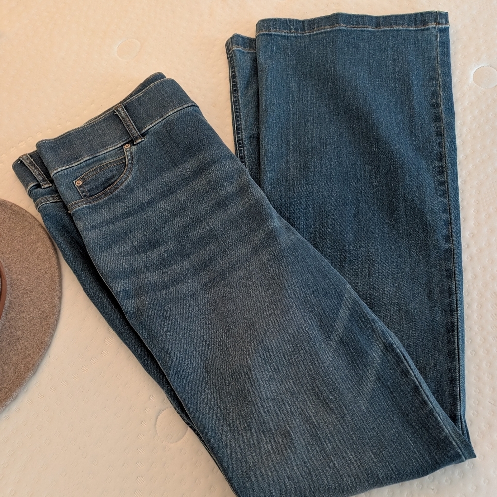 SPANX Classic Flare Leg Jeans in Vintage Indigo